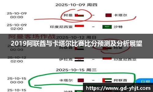 2019阿联酋与卡塔尔比赛比分预测及分析展望